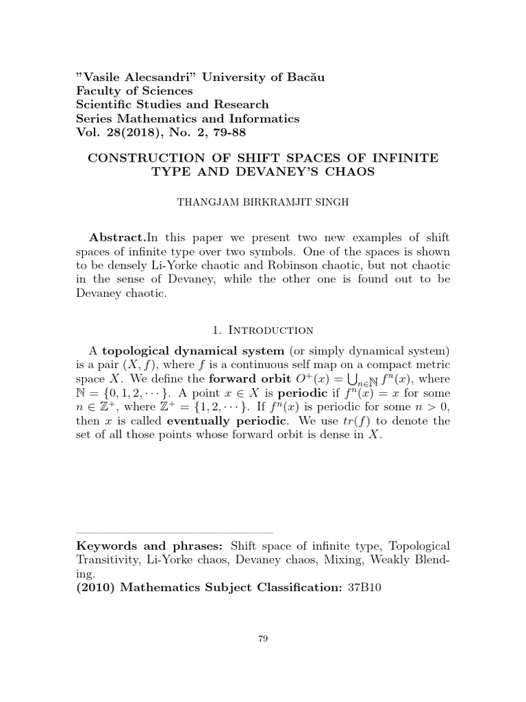 SSRSMI201802V28S01A0007 | PDF | Chaos Theory | Mathematics