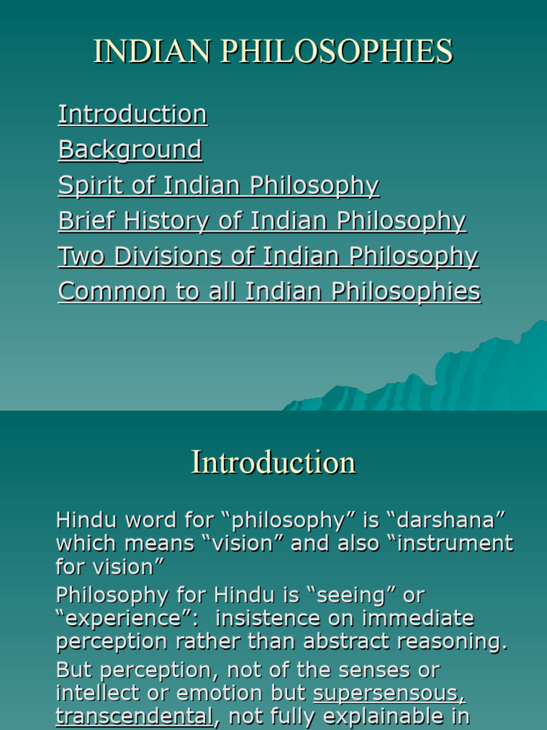 Introduction To Indian Philosophies PDF Moksha Truth
