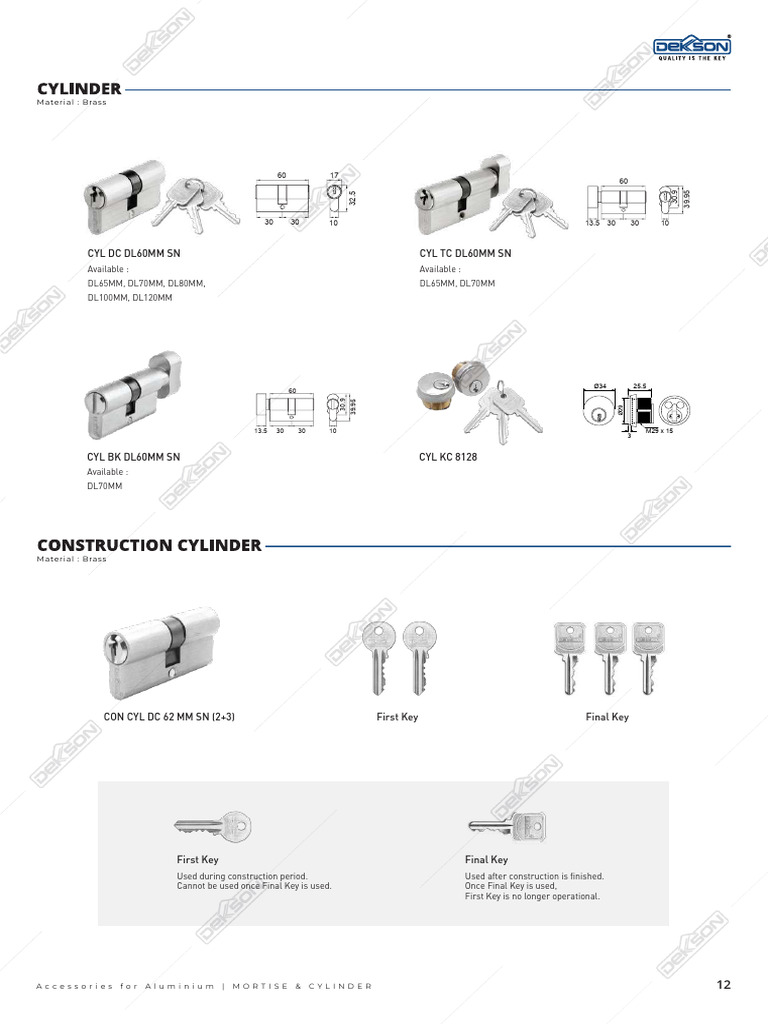 Cylinder Options and Accessories Guide | PDF