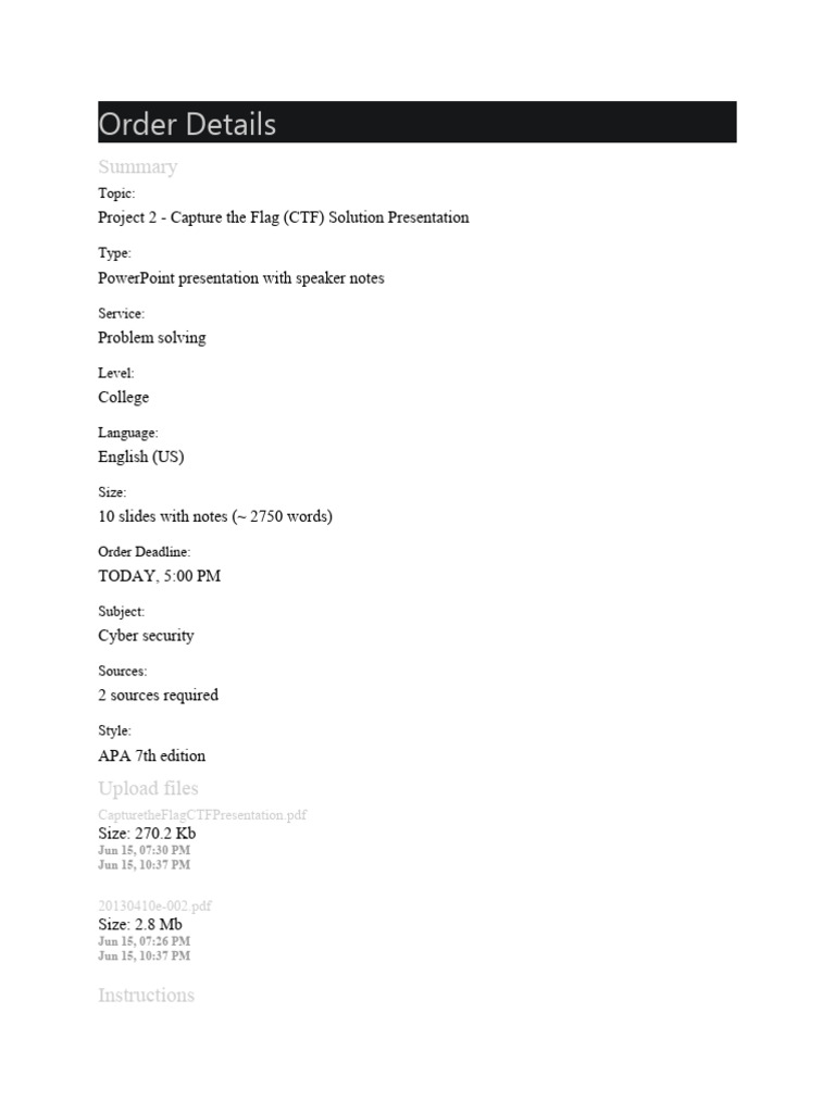 CTF Solution Presentation Guidelines | PDF | Microsoft Power Point ...