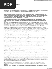 MMSA Story - 'The Next Night On Board'