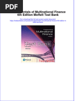 Fundamentals of Multinational Finance 6th Edition Moffett Test Bank Instant Download All Chapter