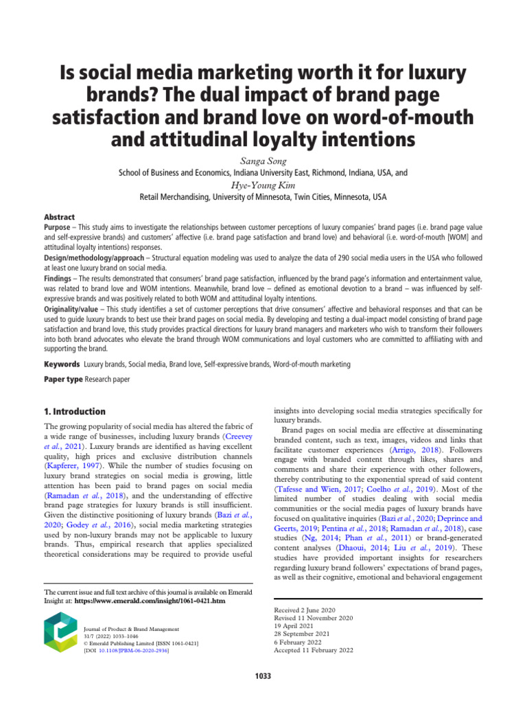 10 1108 - JPBM 06 2020 2936 | PDF | Brand | Survey Methodology