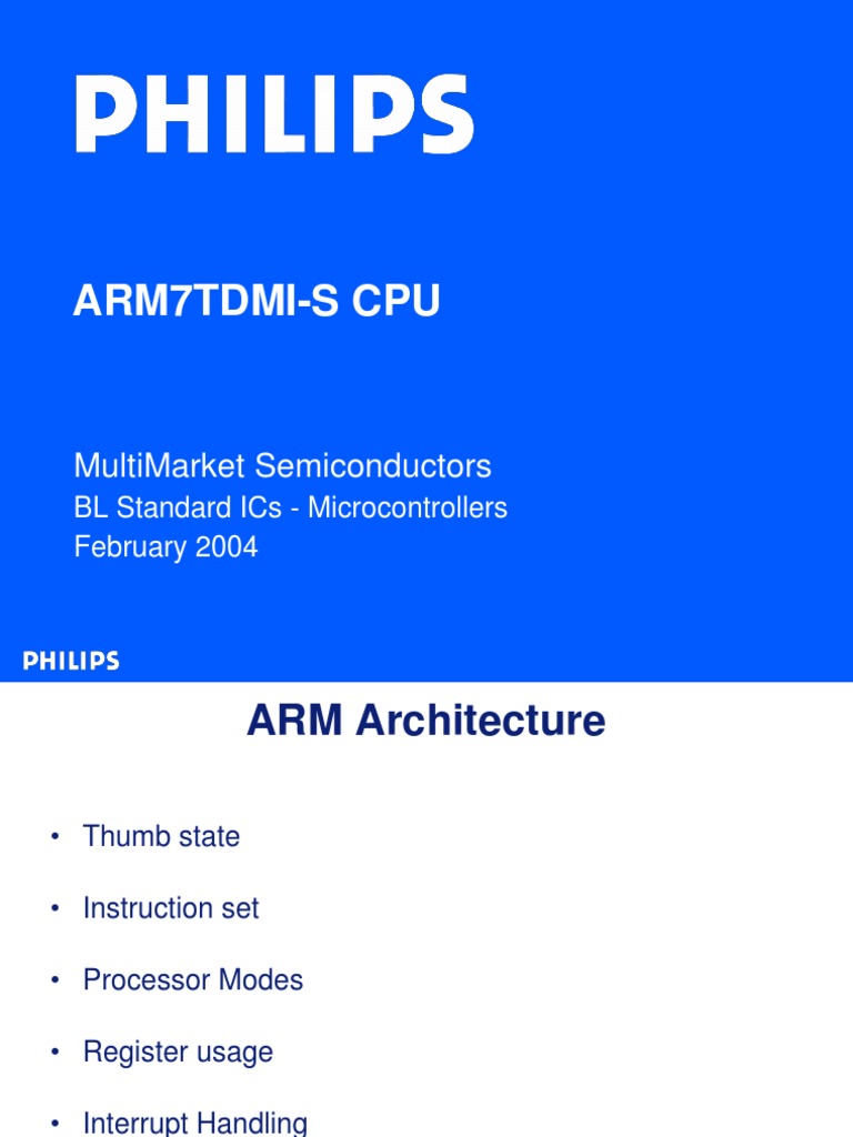 Arm7tdmiS Cpu PDF Arm Architecture Instruction Set