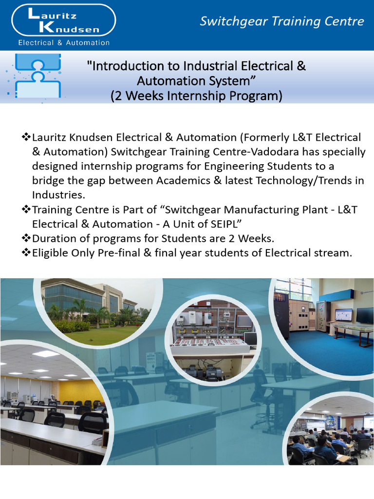Lauritz Knudsen Switchgear Internship Program | PDF | Automation | Fuse ...