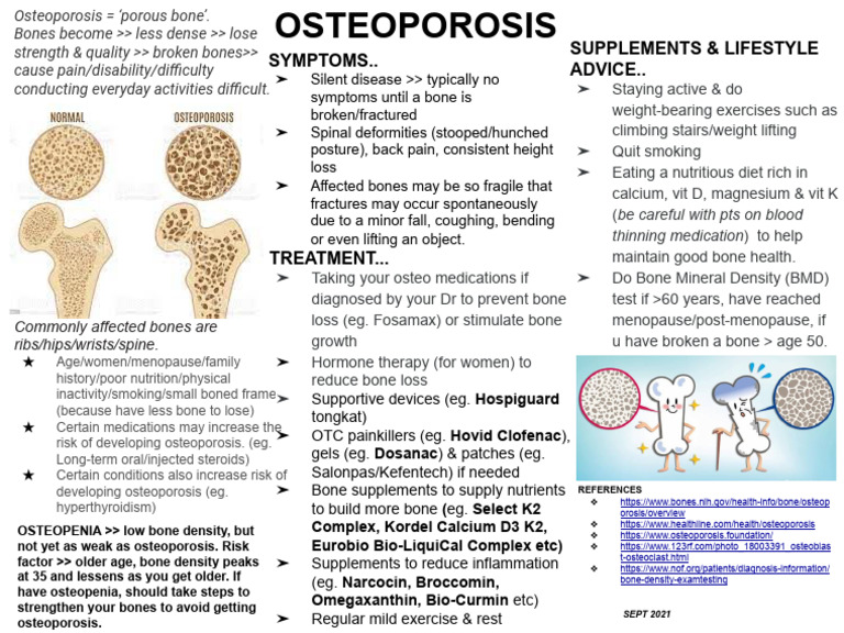 Osteoporosis Overview and Management Guide | PDF | Osteoporosis | Bone