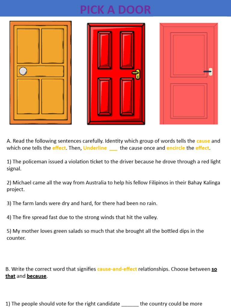 Pick a door pdf