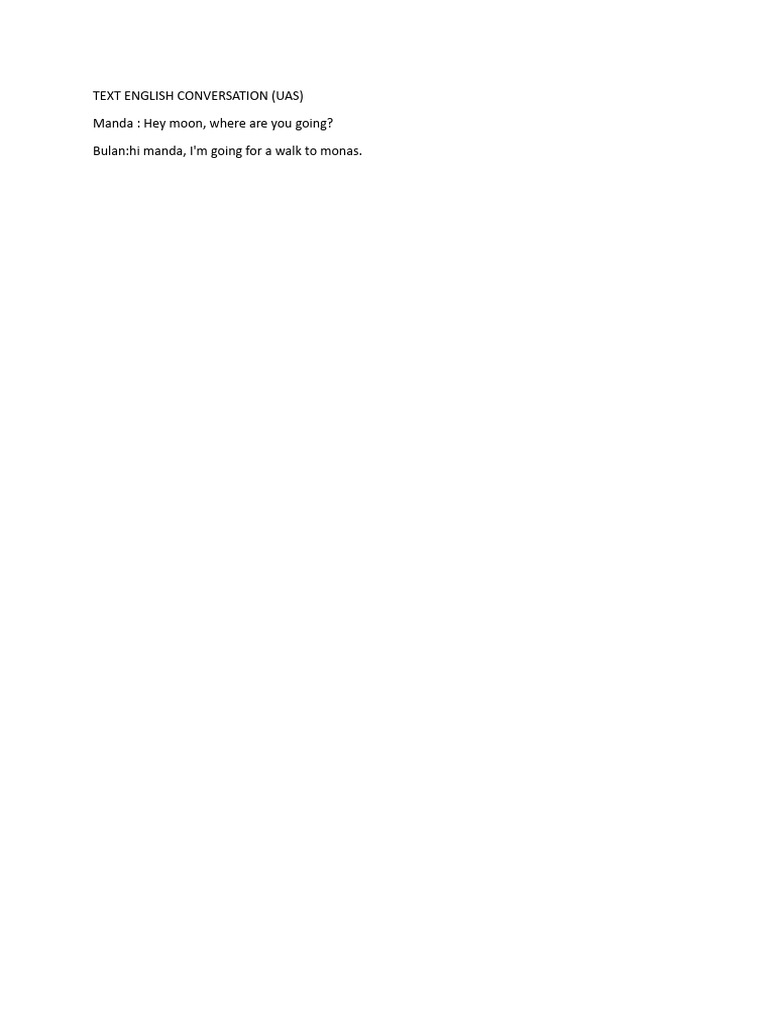 Text English Conversation Uas | PDF