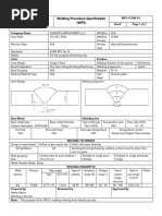 WPS Sample | PDF | Welding | Construction