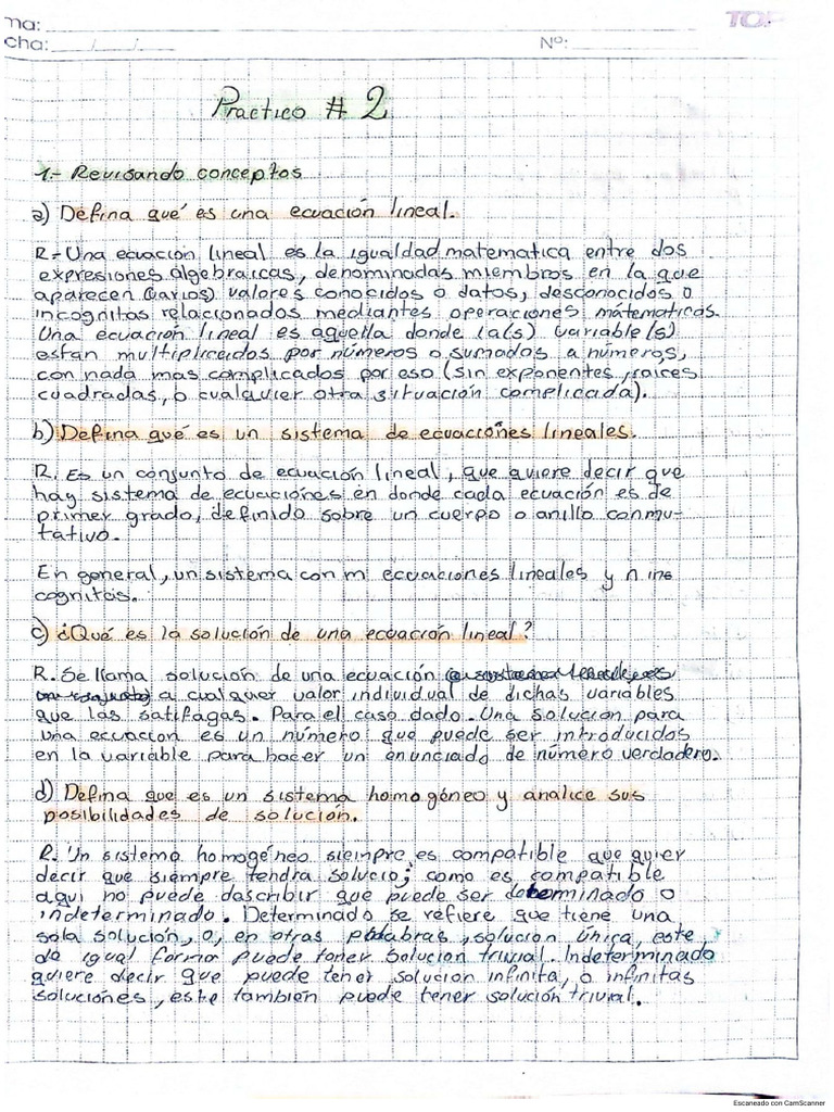 Practico 2 Algebra | PDF