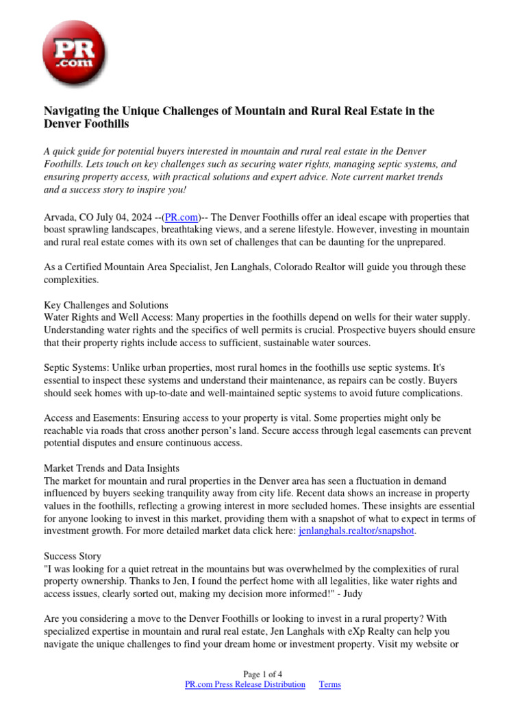 Navigating The Unique Challenges of Mountain and Rural Real Estate in ...