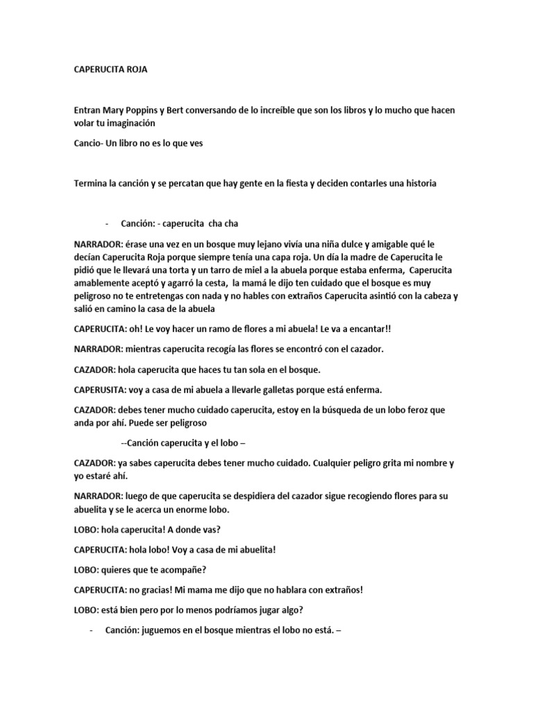 Caperu Guion | PDF | Caperucita Roja