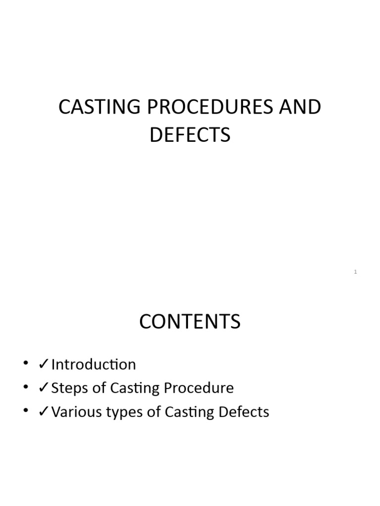 Casting Procedures and Defects Overview | PDF | Casting | Business Process