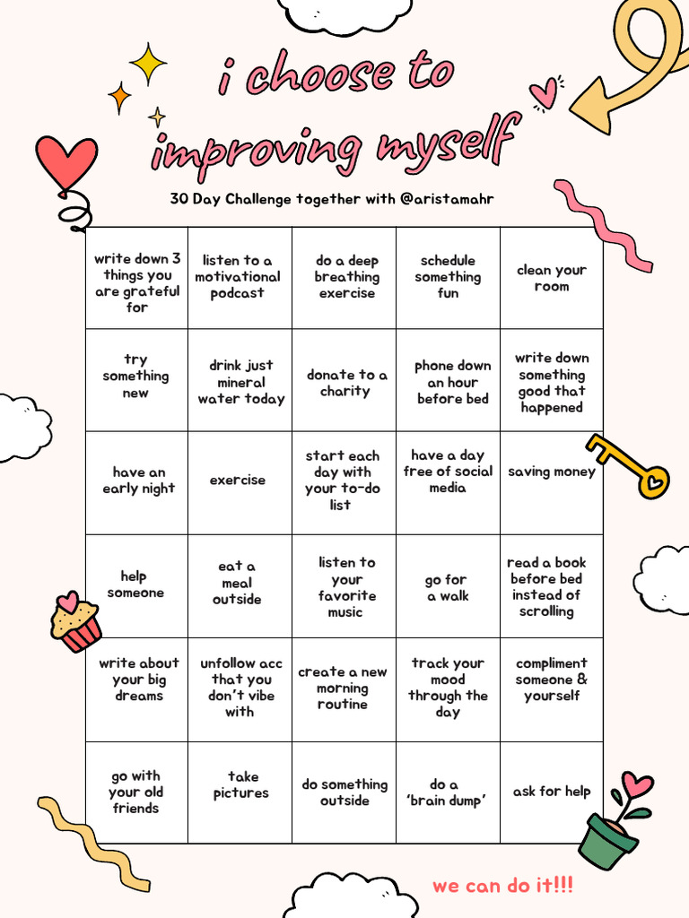 30-Day Self-Improvement Challenge | PDF
