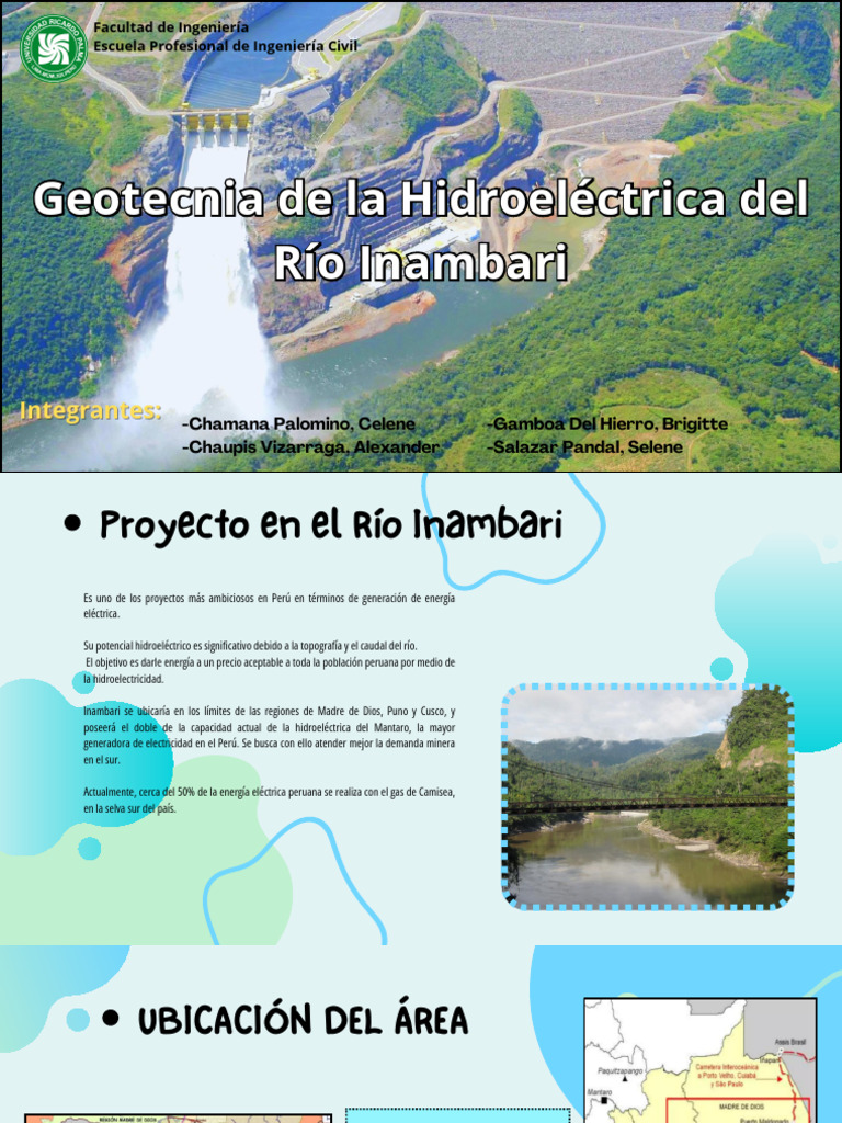 Geotecnia y Diseño de la Hidroeléctrica Inambari | PDF | Represa ...