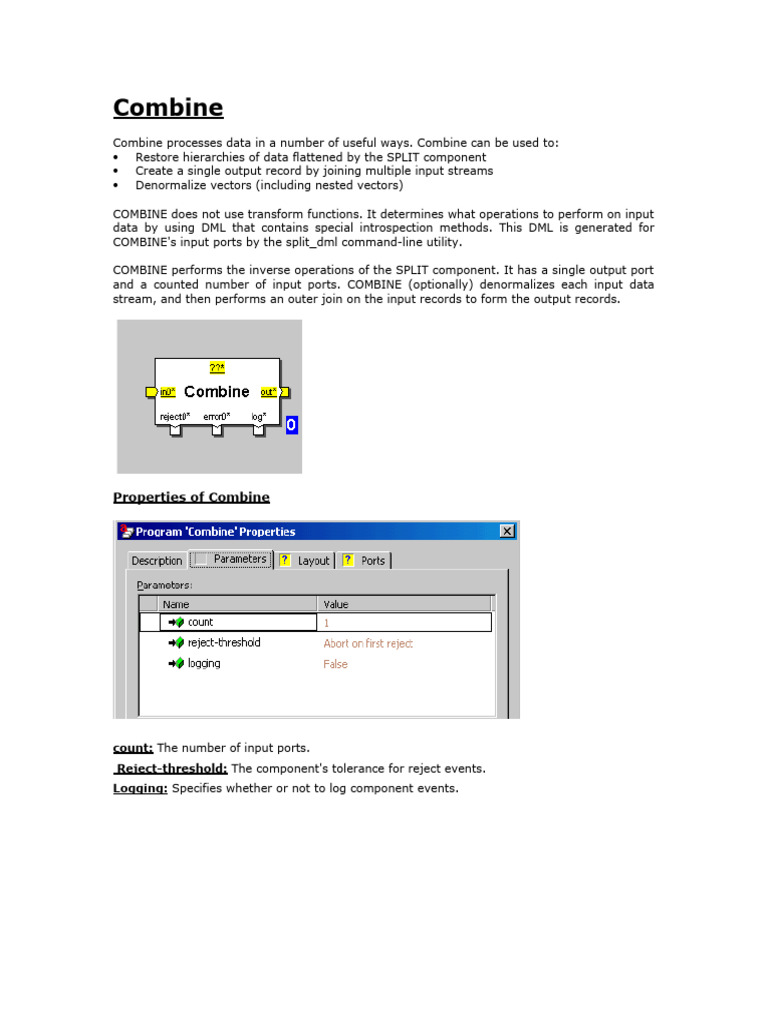 Data Processing with Combine Component | PDF
