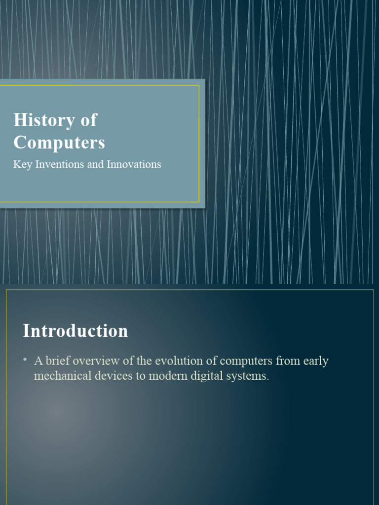 History of Computers Presentation | PDF