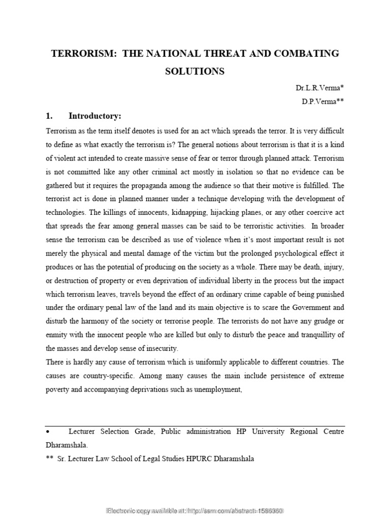 POTA 17 PAGES ssrn-1586360 | PDF | United Nations | International Relations