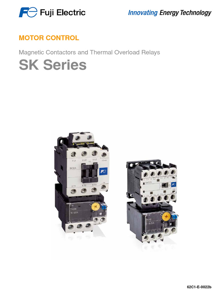 SK Series Magnetic Contactors Overview | PDF | Relay | Electric Motor
