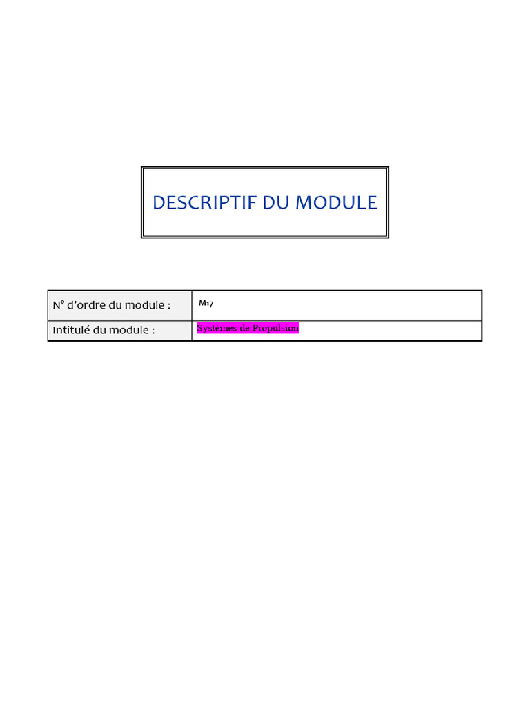 Systèmes de Propulsion : Module M17 | PDF | Moteur diesel | Thermodynamique