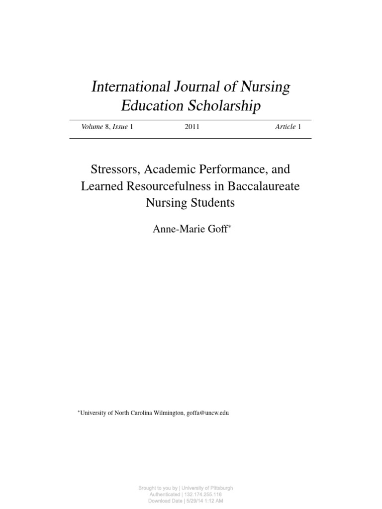 International Journal of Nursing | PDF | Behavior Modification | Mental ...