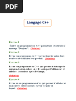 70 Exercices Corrigés en C++ | PDF