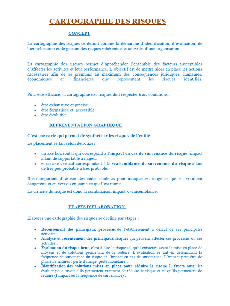 Cartographie des Risques : Guide Pratique | PDF | Risque | Cartographie