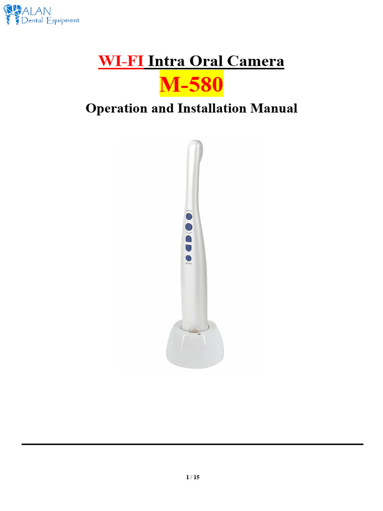 MLG M-580 Wireless Intraoral Camera User Manual | PDF | Camera | Ios