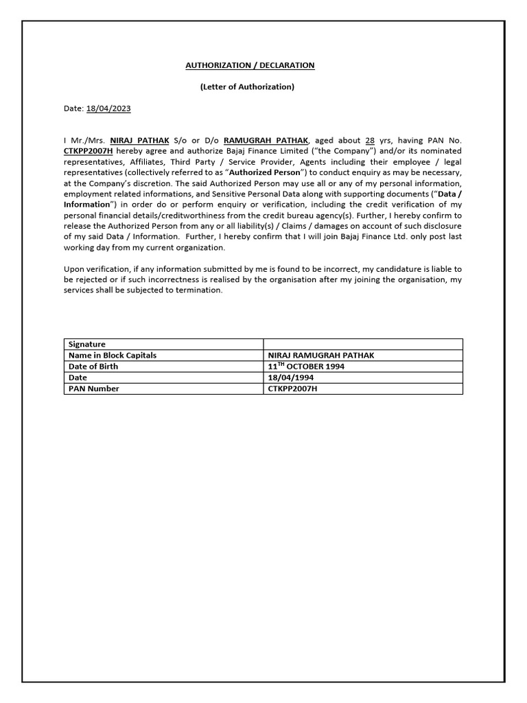 Consent Letter | PDF