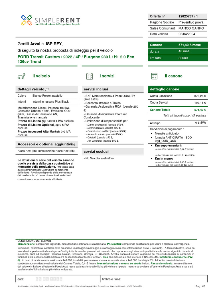 Ford Transit Custom | PDF