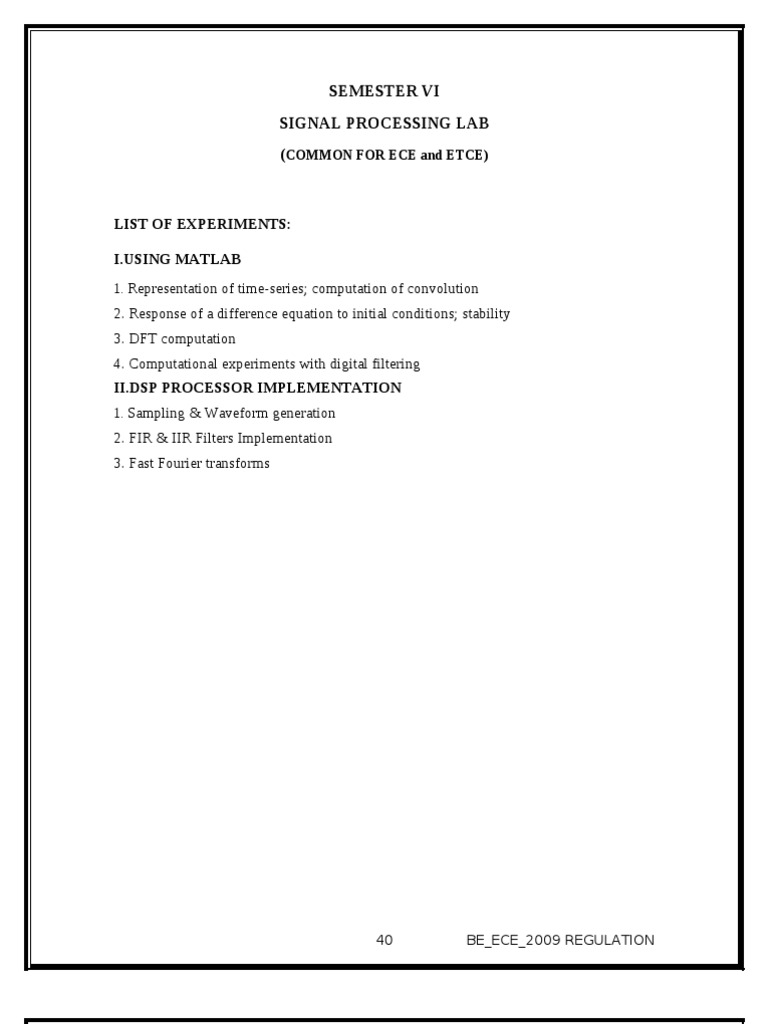 Signal and Microprocessor Lab Experiments | PDF | Teaching Methods ...