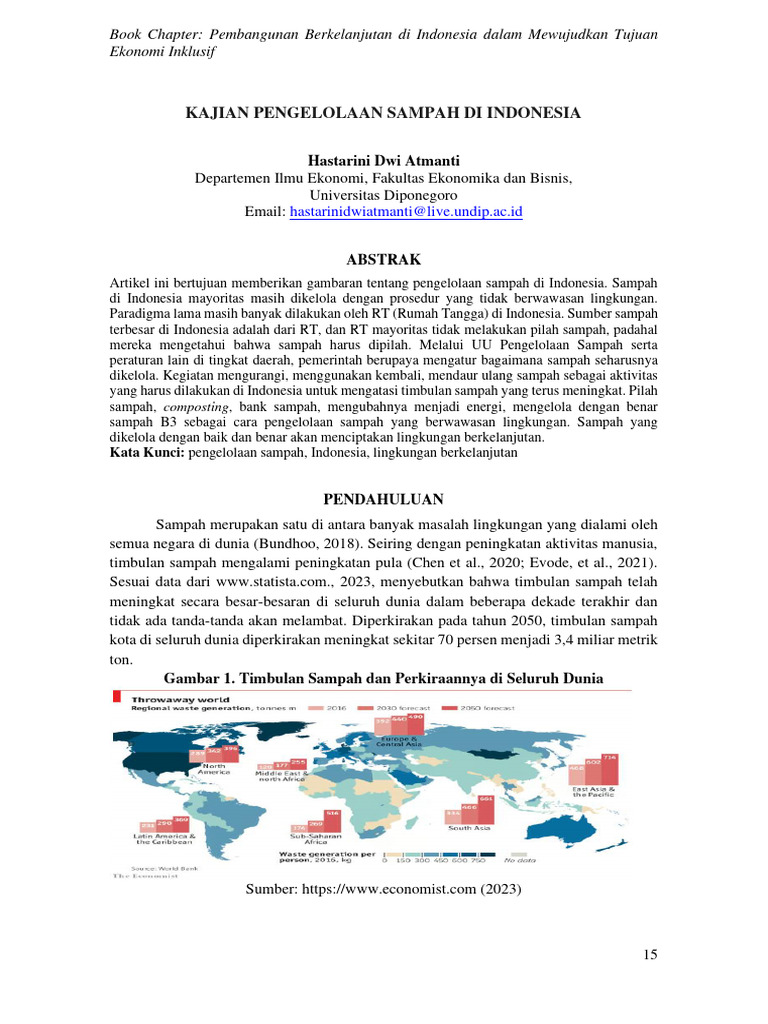 Peneliti melakukan studi lapangan untuk mengatasi masalah sampah