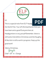 Letter From Elf On The Shelf