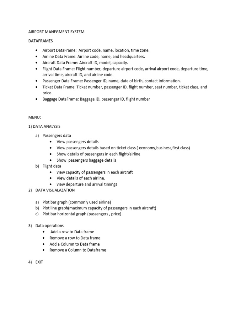 Airport Manegment System | PDF
