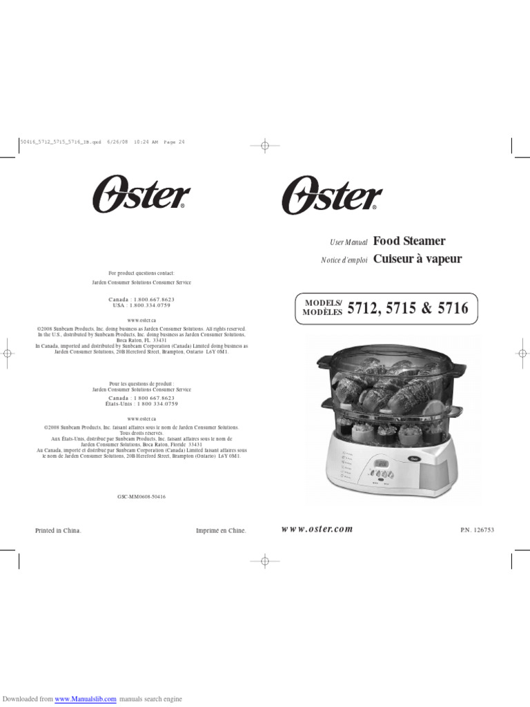 Oster Rice Cooker Manual