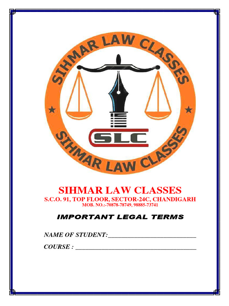 Important Legal Terms Pdf Aiding And Abetting Crimes