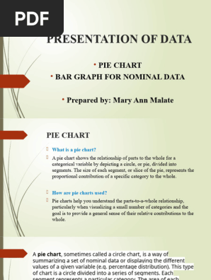 Pie Chart and Bar Graph for Nominal Data