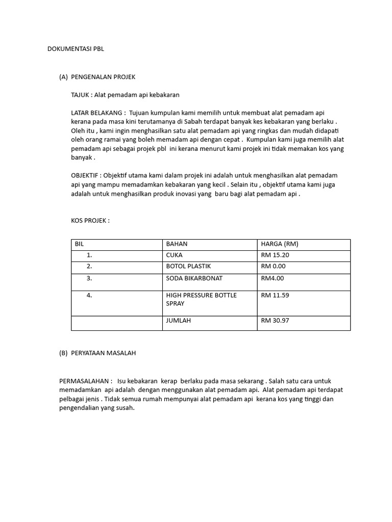 Inovasi Alat Pemadam Api Murah | PDF