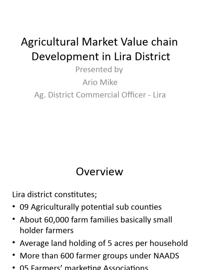 Lira District Agricultural Value Chain Analysis | PDF | Grain | Agriculture