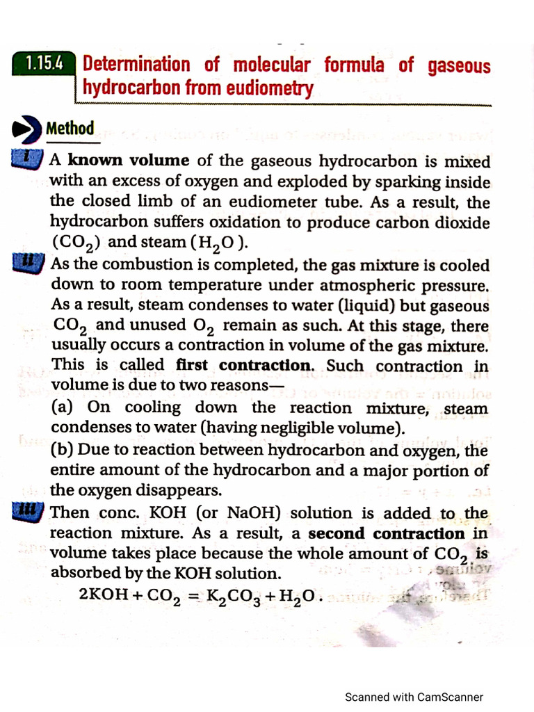 Eudiometry Problems | PDF