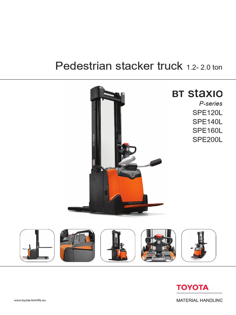 Toyota SPE 160L Stacker Specifications | PDF | Alternating Current | Axle
