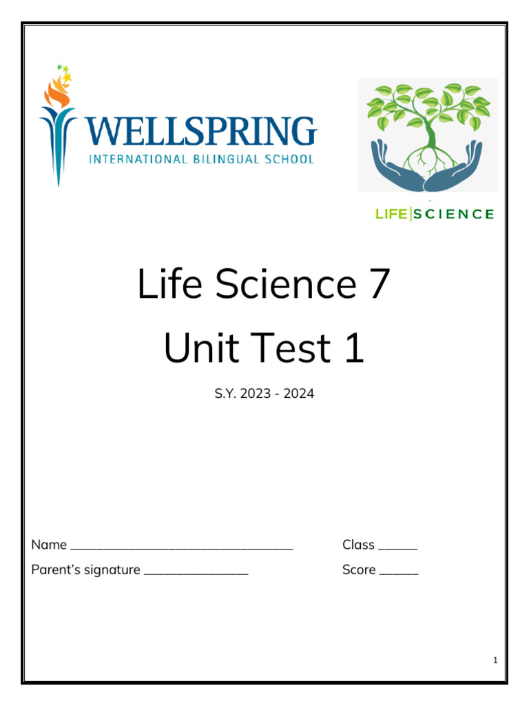 Final Grade 7 - Unit Test 1 - 1st Sem | PDF | Cell (Biology ...