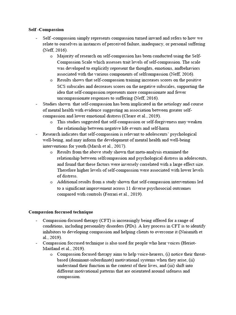 Understanding Self-Compassion and CFT | PDF | Psychology | Abnormal ...