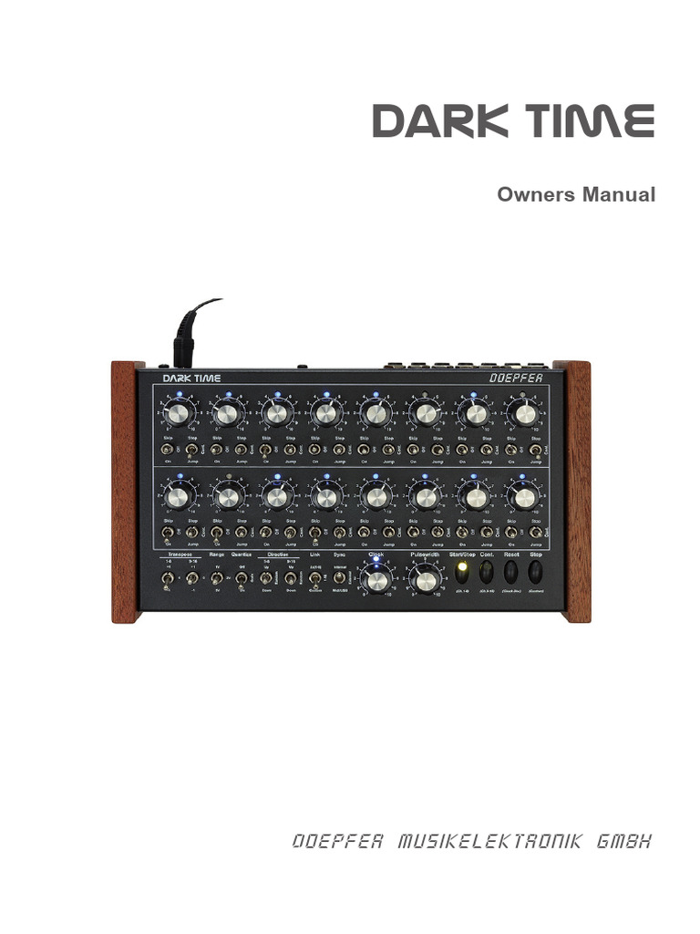 Doepfer Dark Time Owner's Manual | PDF | Synthesizer | Electrical Engineering