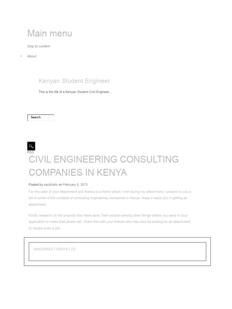 Consulting Engineers in Kenya | PDF | Engineering