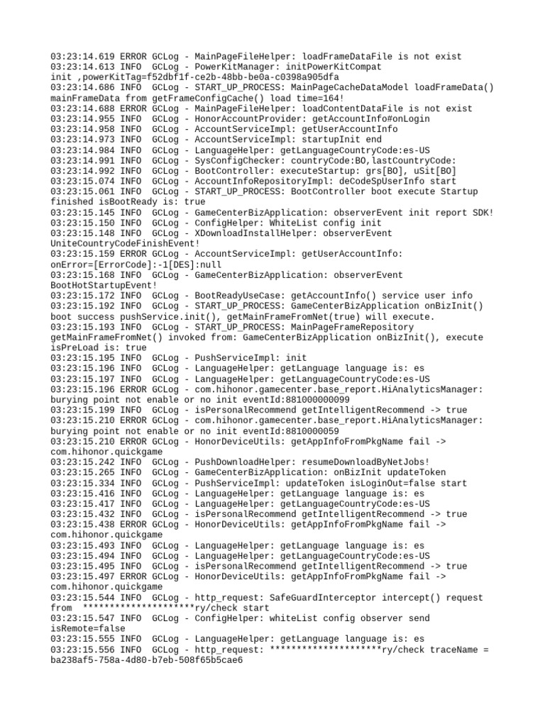 Error Log Analysis for GameCenter Startup | PDF | Computer Architecture ...