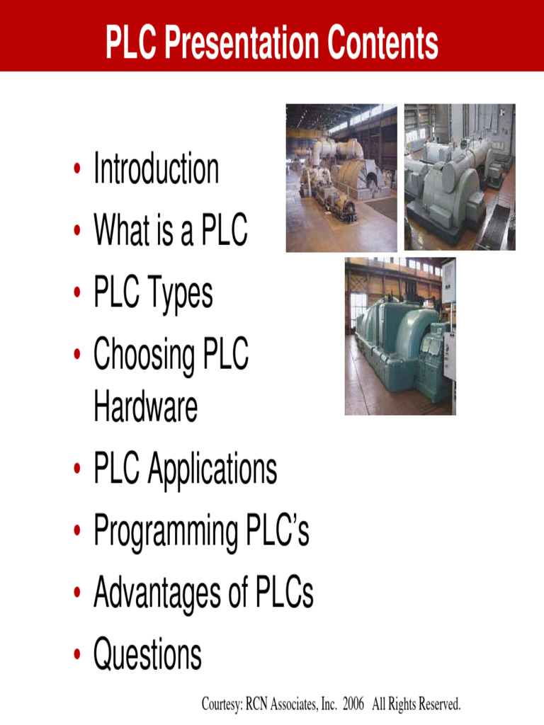 PLC Basics Presentation | PDF | Programmable Logic Controller | Input ...