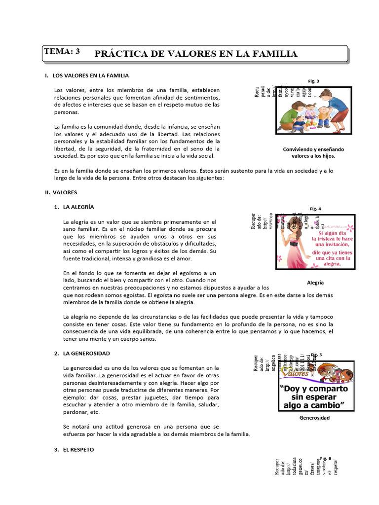 Valores Fundamentales en la Familia | PDF | Familia | Amor