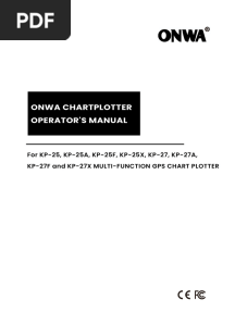 KP25 KP27 Series ONWA Chartplotter Manual