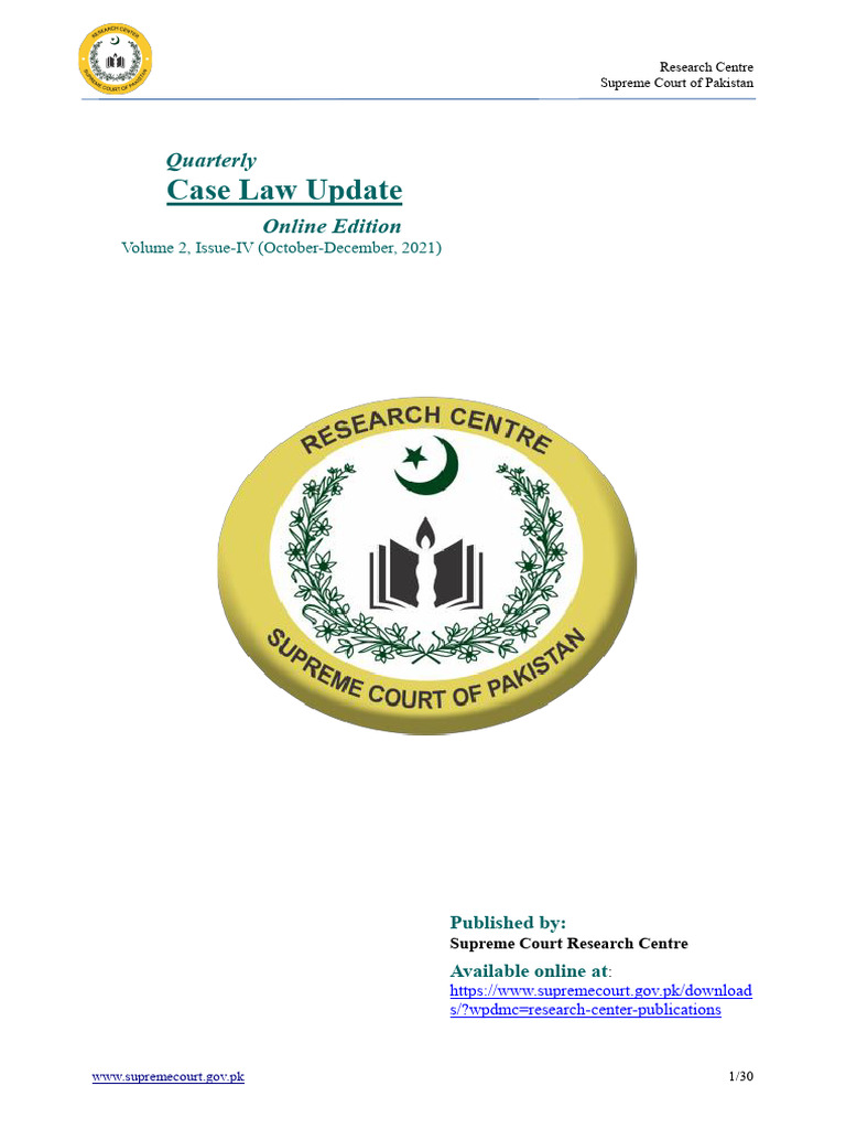 Supreme Court Case Law Update Q4 2021 | PDF | Precedent | Bail